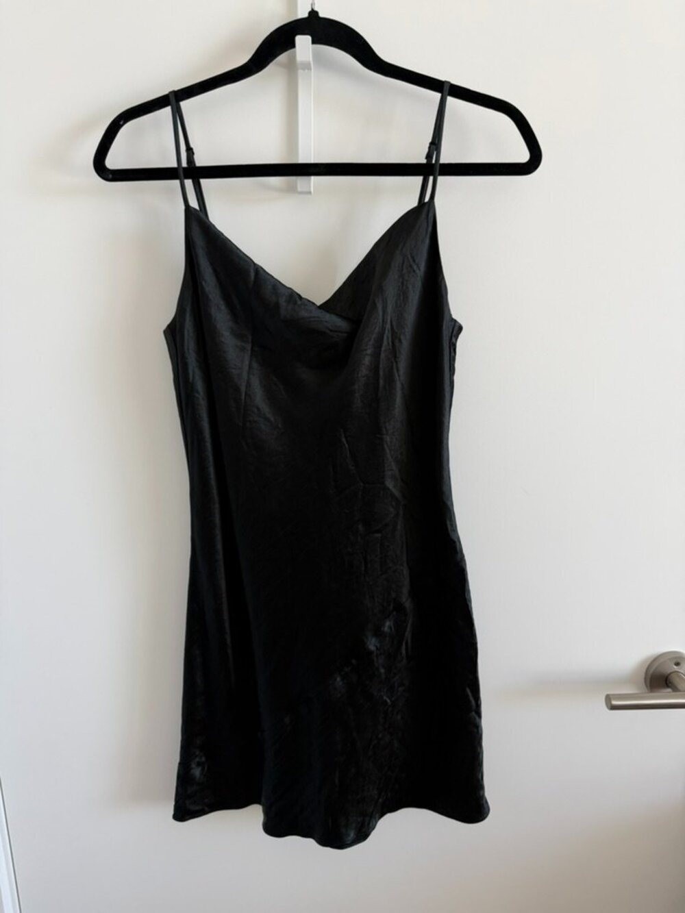 Aritzia Black Cowl Neck Slip Dress Size Small